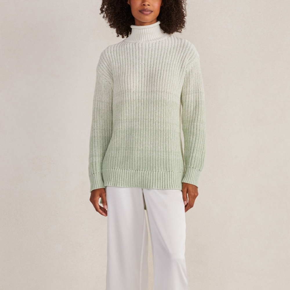 Haven Well Rested Women’s Organic Cotton Ombré Roll Neck Sweater Size Medium (M)